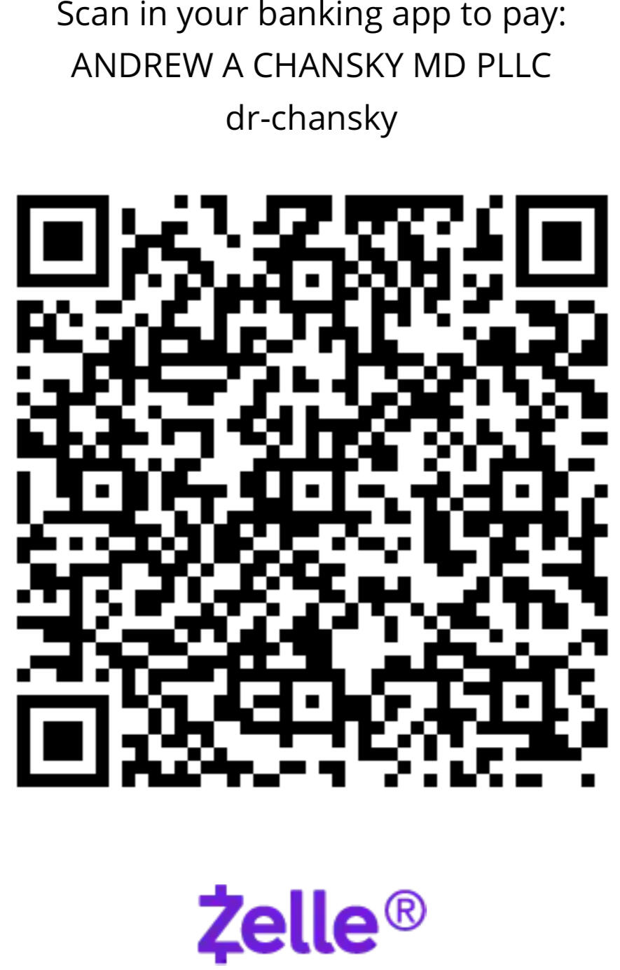 Zelle Payment: dr-chansky